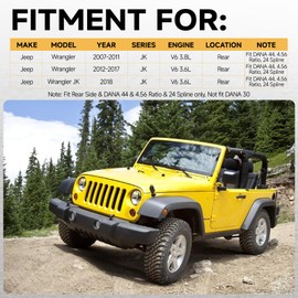 WildGear Differential Ring and Pinion Fit For Jeep Wrangler JK Sahara (2.0T/3.6L/3.8L) 2007-2018# 170107-A04700;D44REAR-456JK