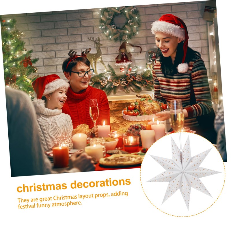 Homoyoyo 3pcs Christmas Shades Folding Paper Hanging Decorations for Warm