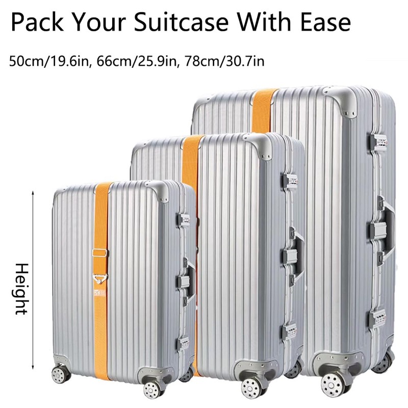 Luggage Straps for Suitcases, Adjustable Suitcase Belt Elastic Backpack Straps