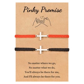 VU100 Couple Bracelet Partner Bracelet Gift for Couple Bracelet Kabbalah Lucky Amulet Bracelet Valentine's Day Christmas Birthday Gift for Boyfriend Girlfriend Husband Wife Family Friends, Nylon, No