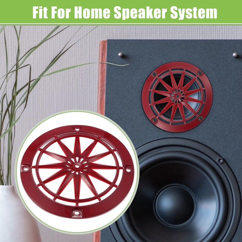A ABSOPRO 4 Pcs 3" Car Speaker Grille Cover Round