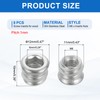 sourcing map 8Pcs Threaded Inserts Nuts, M6x10mm Hex Socket Drive
