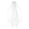 DreamLily 1st Communion Veil White Flowers Pearls Holy First communion