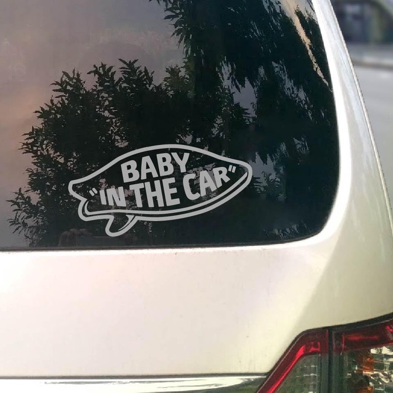 Sticker Town BABY IN THE CAR SURF Surf Baby Car