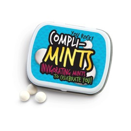 Trainers Warehouse Motivational Mints | Great for Educational and Team Building Purposes | Tin Measures 2.5" x 2" (Compli-Mints)