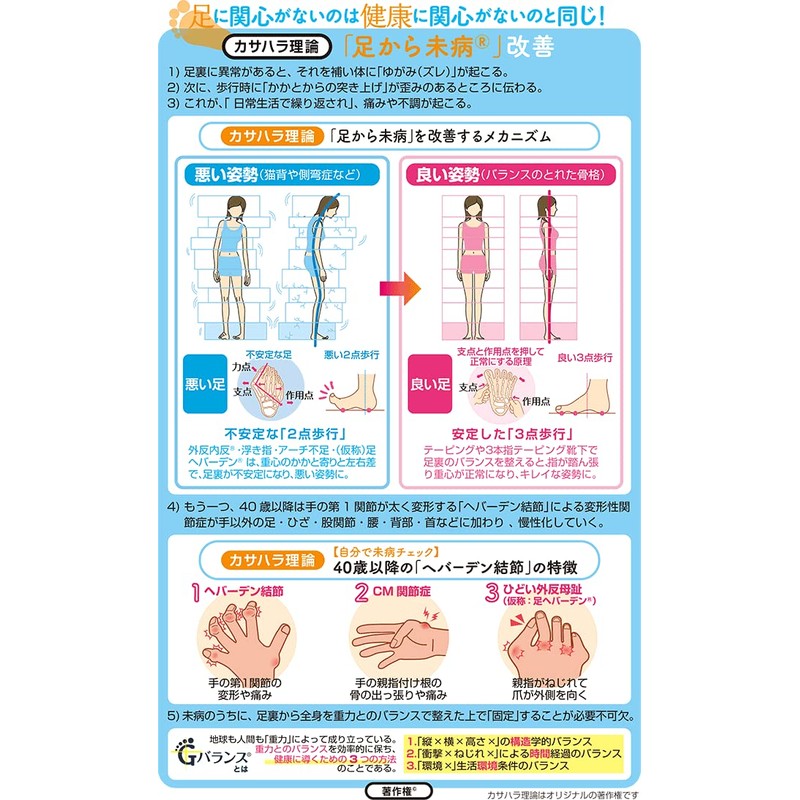【公式】外反母趾・浮き指のカサハラ式/外反内反・浮き指サポーター【薄型メッシュ】 (両足入り)/AKC-009 (M)
