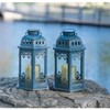 SteadyDoggie Solar Lanterns 2 Pack Blue - Hanging Solar Lights