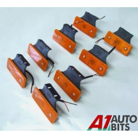8 x Led Orange Side Marker Amber Light 12v Indicator Lamp Trailer Truck Caravan