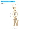 [PATIKIL] Initial Letter Keychain 2pcs Letter N Crown Desert Charm