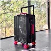 2025 Latest Aluminum Frame Luggage Full PC Suitcase Wide-trolley Carry