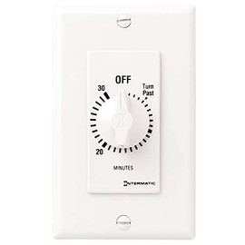 Intermatic FD30MWC 30-Minute Countdown Wall Timer for Fans and Lights, White