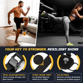 nooncrazy Ankle Straps for Dumbbell and Cable Machine, Dumbbell Foot Attachment with Longer Stronger Nylon Strap, Tibialis Trainer, Leg Extensions, Hamstring Curls for Women and Men(Black Double)