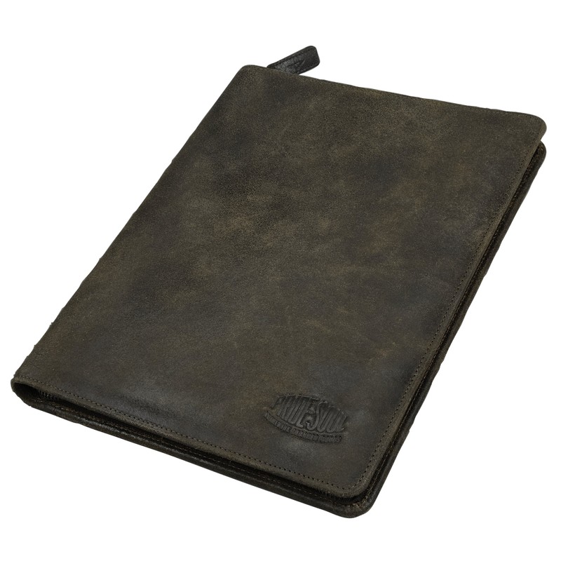 PRIDE & SOUL Schreibmappe A4, Leder, braun