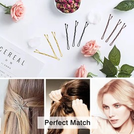 SHADECRAFT 150 Bobby Pins - 5cm Long Hair Pins for Women with Box - Hair Pins & Kirby Grips for Thicker & Strong Hair, Ideal Hair Clips Women for All Hair Types (Mixed)