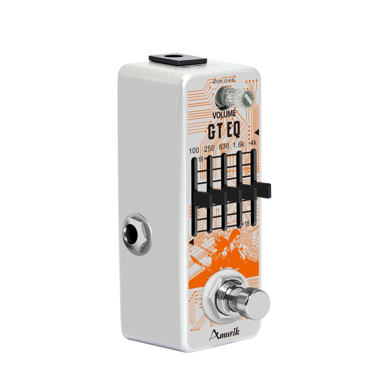 Amuzik Equalizer 5-Band EQ Guitar Pedal Parametric Equalizer Frequency Compensator