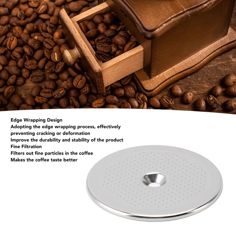 Puck Screen Round Reusable Stainless Steel Coffee Filter Mesh Plate