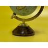 EXERZ GF23 13cm Light Blue Antique Globe with Wooden Base