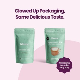 Blume Mint Cocoa Blend - Superfoods latte with Brain Boosting Adaptogen Organic Cacao - Keto Friendly & Vegan Hot Chocolate - 25 Servings