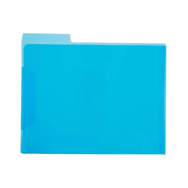 Staples Translucent Poly File Folders, Assorted, 6/Pack