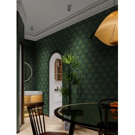 Heroad Peel and Stick Wallpaper Green Wallpaper Tropical Jungle Forest Wallpaper Dark Green Wallpaper Peel and Stick Boho Contact Paper for Cabinets Shelf Liner Vinyl Roll Self Adhesive 78.7"x17.3"