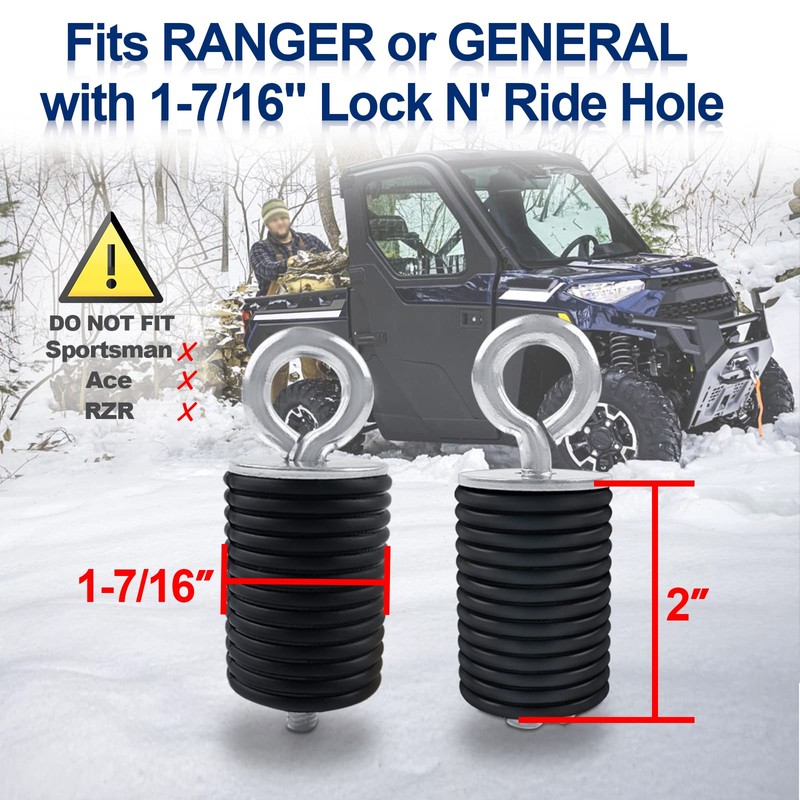 StarknightMT Ranger Tie Down Anchors,UTV Lock and Ride 2" Bed