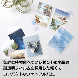 Hakuba APCPL40MCF 4977187527933 Photo Album, CP Large Size (Holds 40 Sheets), Vertical, Macaron Flower, Thin, Pocket Type, Easy to Put Pictures, Present, Collection,