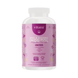 Vitatú | Myo Inositol & D-Chiro Inositol relación 40:1 con Folato + Vitamina D3 + Zinc, Suplemento Alimenticio en cápsulas diseñado para Mujeres (225 