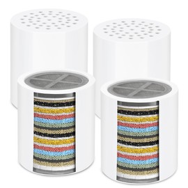 4 Pack 20 Stage Shower Head Filter, Shower Filter Replacement Cartridge for Hard Water, Universally Compatible With Any Similar Design, High Output, Clean and Softener Water