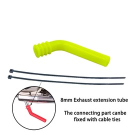 1PC RC Car Engine Exhaust Extension Tube Toy Car Silicone Exhaust Extension Pipe for RC Car Truck DIY Model Car Building Parts (8mm Yellow)