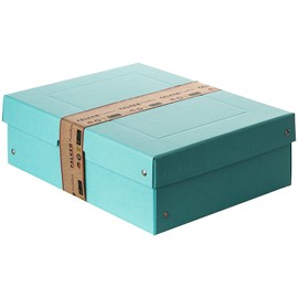 Original Falken PureBox Pastel Made in Germany 100 mm High DIN A4 Blue Storage Box with Lid Made of Sturdy Cardboard Vegan Gift Box Transport Box All-purpose Box