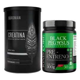 Creatina Monohidratada Birdman  Pre Entreno Black Pegasus                                                                                             