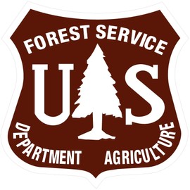 4" Brown Us Forest Service Shield Sticker