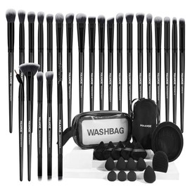 MAANGE Juego de 41 brochas de maquillaje de alta calidad, sintéticas, de precisión, para contorno, rubor, correctores, sombra de ojos, delineador de o