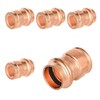 Niikappu 5 Pack Copper Female Adapter Fittings, 1/2" FNPT x