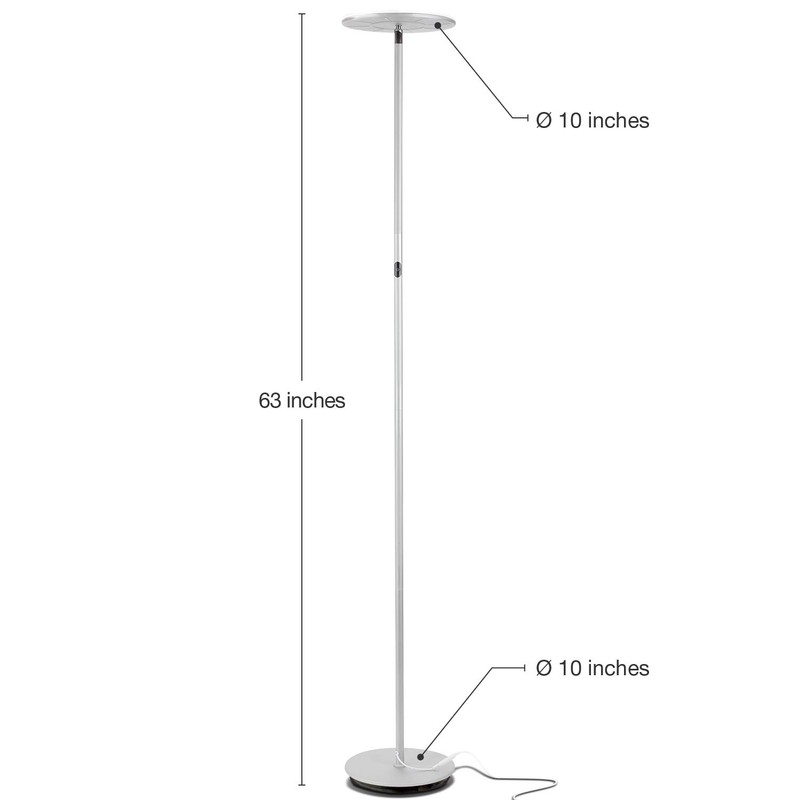 Brightech Sky LED Floor lamp, Torchiere Super Bright Floor Lamp
