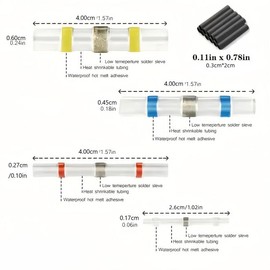 Car Wire Heat Shrink Connector Kit, 800pcs/set Waterproof Welding Sealed Electrical Connector, Suitable for Car and Boat Wiring