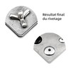 JIANDAXIN 40Pcs Tri Fold Aluminum Folding Large Flange Round Head