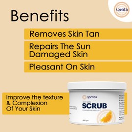 Spenta De-Tan Scrub | Exfolier Skin Exfoliate | Men & Women |400 gram