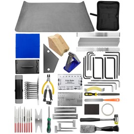 Guitar Repair Kit Luthier Tools Set, Fret Leveling Kit, Complete Guitar Setup Tool Kit with Guitar Work Mat and Neck Rest, Maintenance Accessories Guitar Gifts