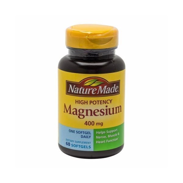 High Potency Magnesium 60 Softgels 400 mg