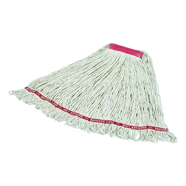 Rubbermaid Commercial Swinger Loop Wet Mop, Large, White, FGC11306WH00
