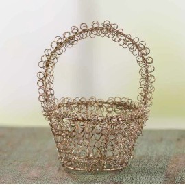 Factory Direct Craft Sparkling Gold Mesh Metal Baskets