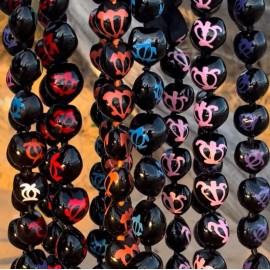 Hawaiian Store da Hawaiian Store Honu Turtle Kukui Nut Lei Necklace (Choose Variety) - Purple Honu Turtle