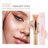 Liquid Highlighter,Shimmer Highlighter Makeup Stick With Cushion Applicator,Glitter Illuminator Makeup