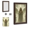 24x36 Wood Grain and Gold Frame Love All for Wedding