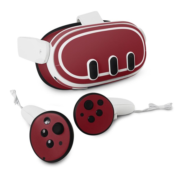 MightySkins Skin Compatible with Meta Quest 3 - Solid Burgundy