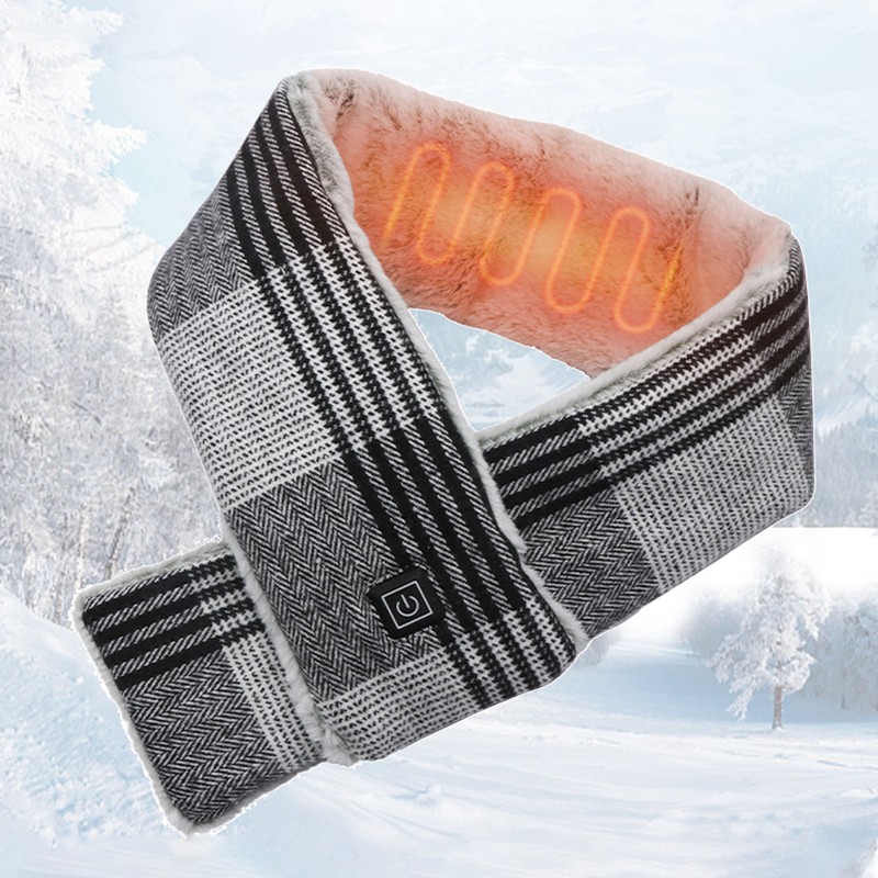 Electric Heated Scarf USB Smart Neckerchief Washable Warm Neck Gaiter