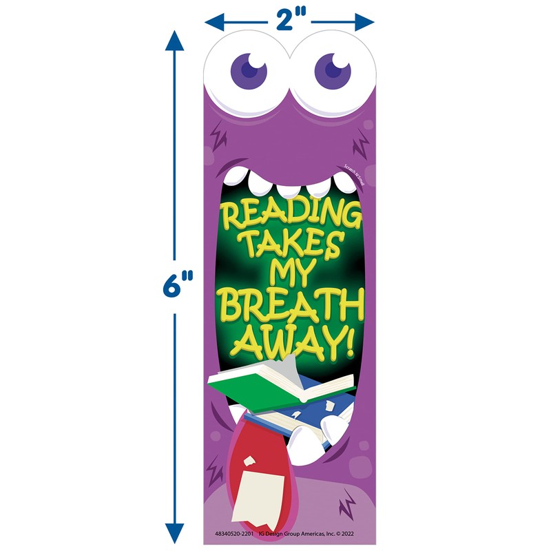 Eureka 834052 Monster Breath Guacamole Scratch and Sniff Bookmarks for