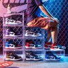Case Foldable Shoe Box Clear Storage Case Sneaker Container Organizer