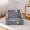 Furnishh Kids Sofa Couch Fold Out, Baby Toddler Comfy Soft